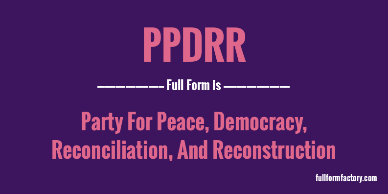 ppdrr-full-form