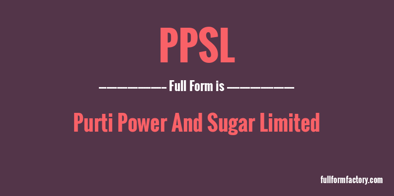 ppsl-full-form