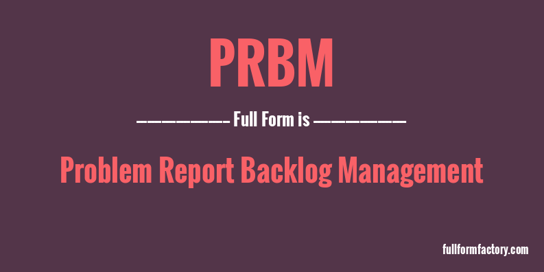 prbm-full-form