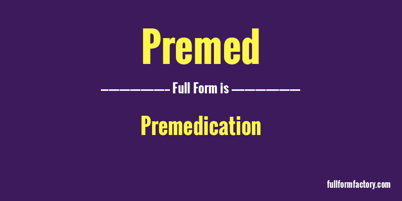 premed-full-form