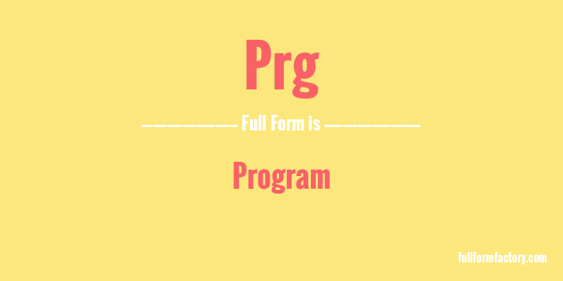 prg-full-form