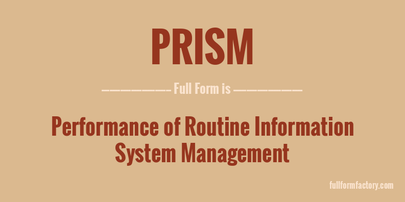 prism-full-form