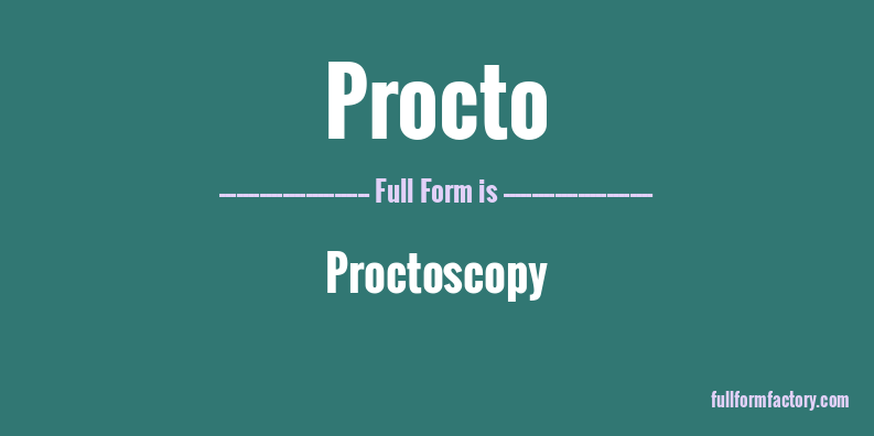 procto-full-form