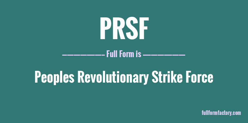 prsf-full-form