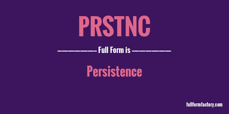 prstnc-full-form