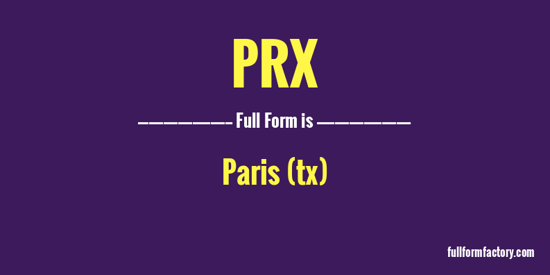 prx-full-form