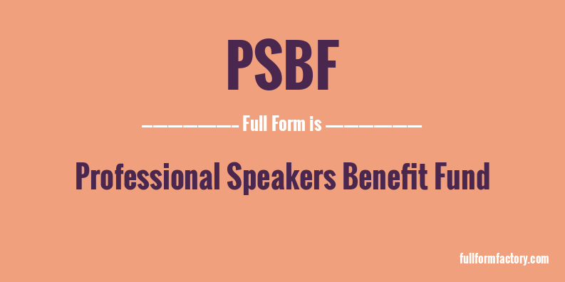 psbf-full-form