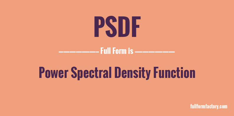 psdf-full-form