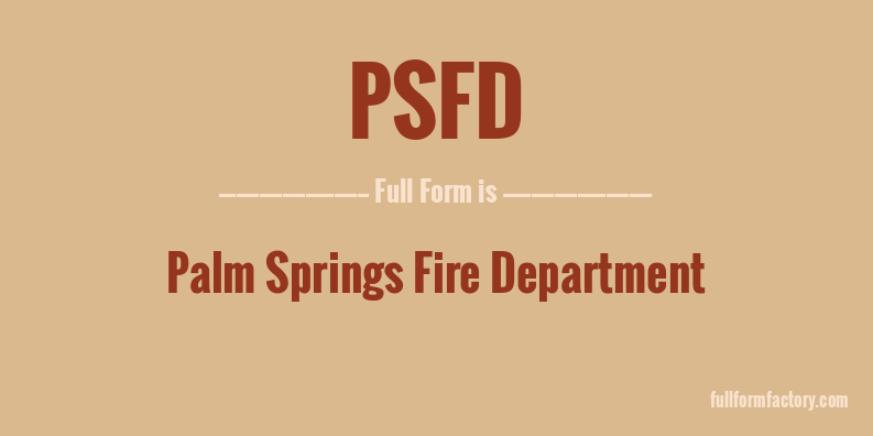 psfd-full-form