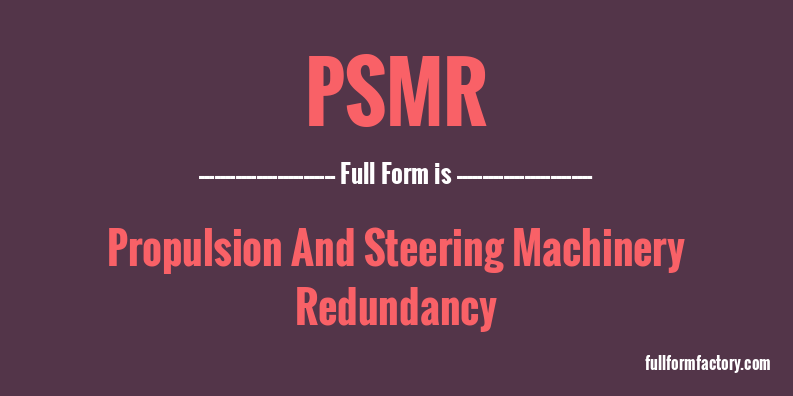 psmr-full-form