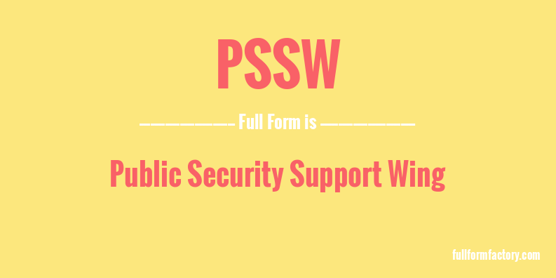 pssw-full-form