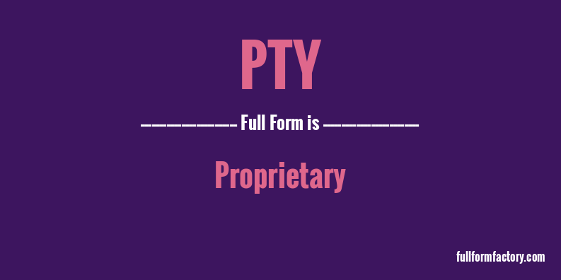 pty-full-form