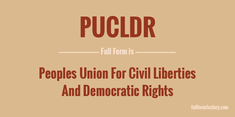 pucldr-full-form