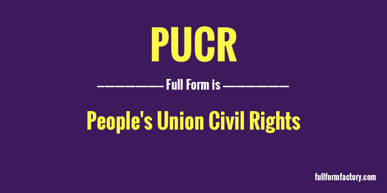 pucr-full-form