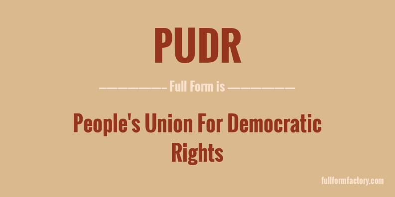 pudr-full-form