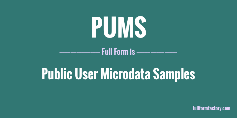 pums-full-form