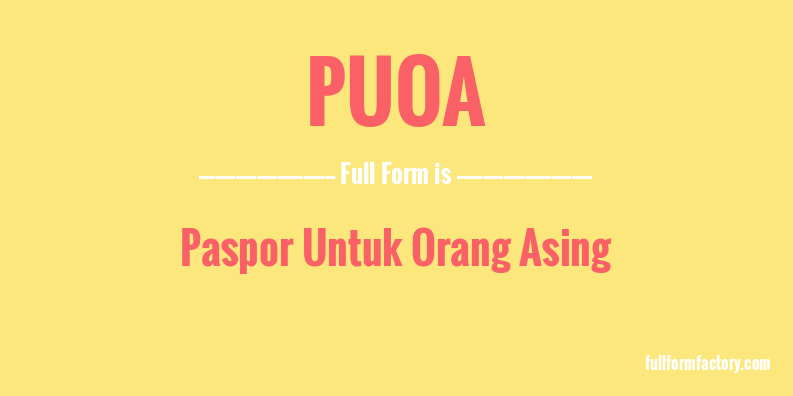 puoa-full-form