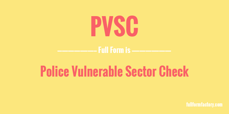 pvsc-full-form