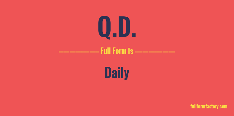 q.d.-full-form