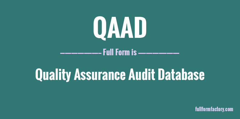 qaad-full-form