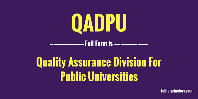 qadpu-full-form
