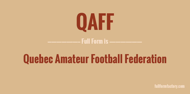 qaff-full-form