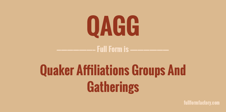 qagg-full-form