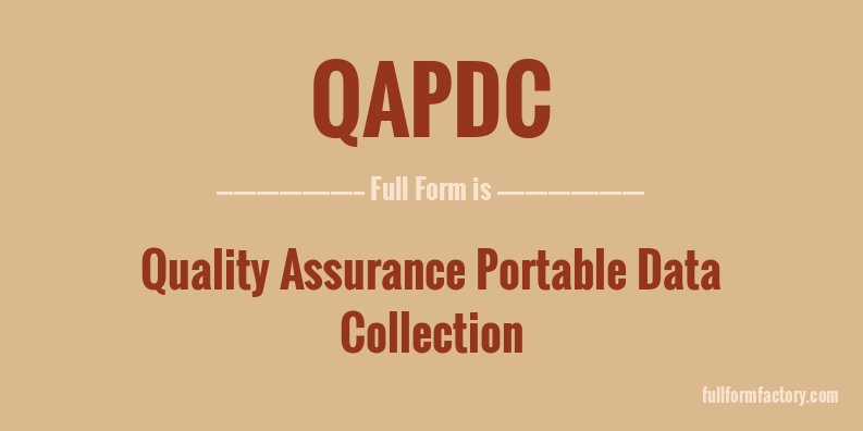 qapdc-full-form