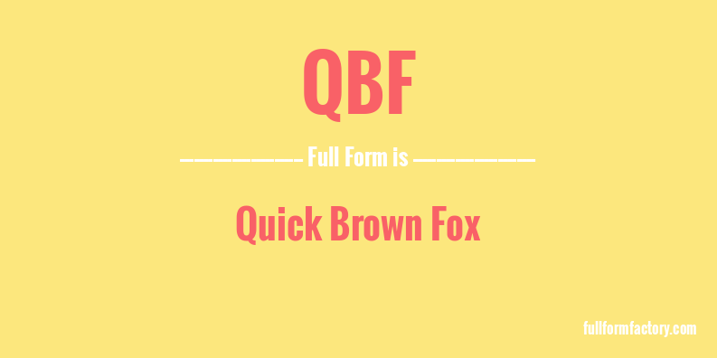 qbf-full-form