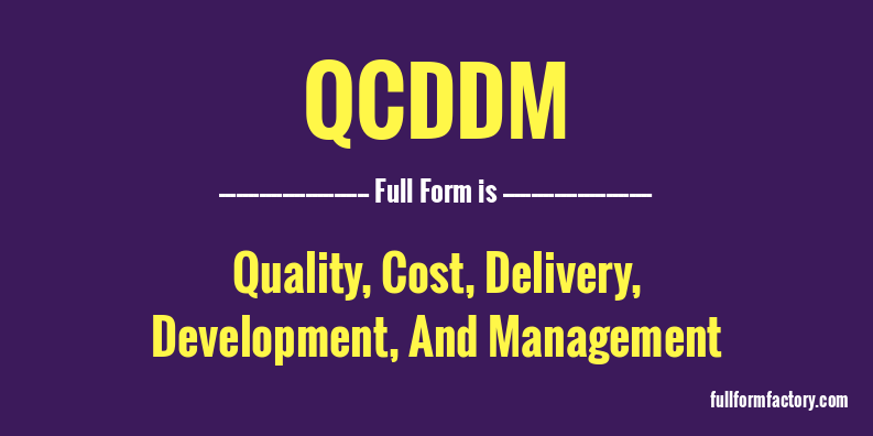 qcddm-full-form