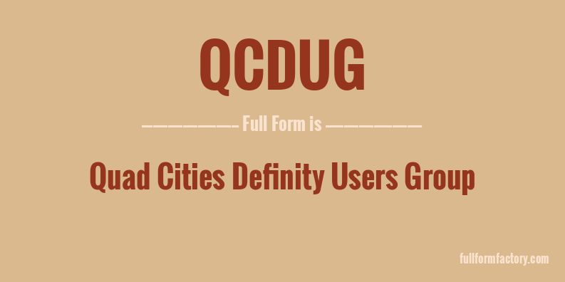 qcdug-full-form
