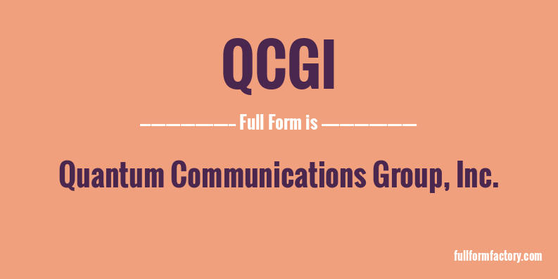 qcgi-full-form