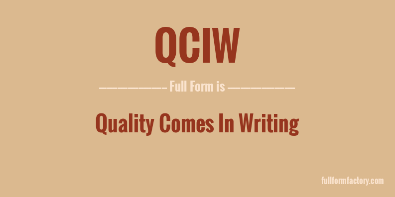 qciw-full-form