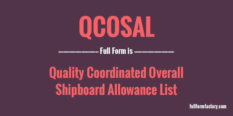 qcosal-full-form