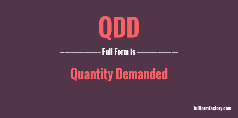 qdd-full-form