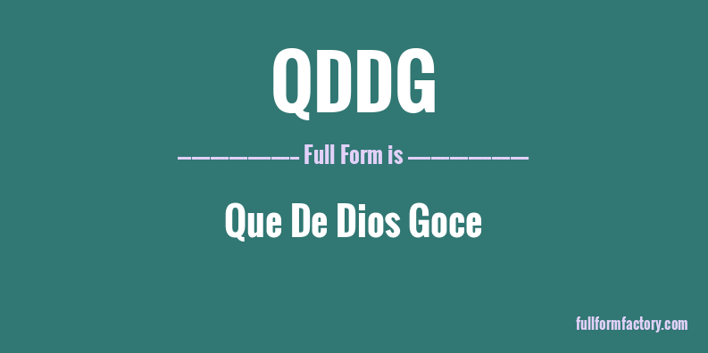qddg-full-form