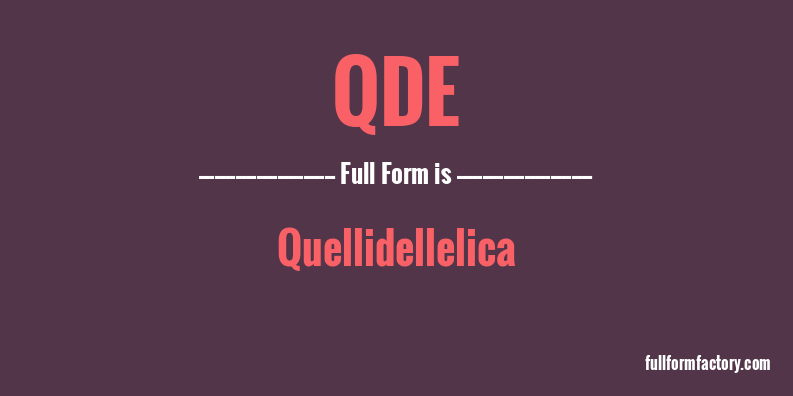 qde-full-form