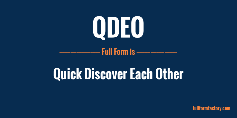 qdeo-full-form