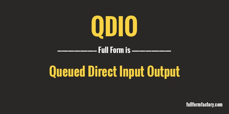 qdio-full-form