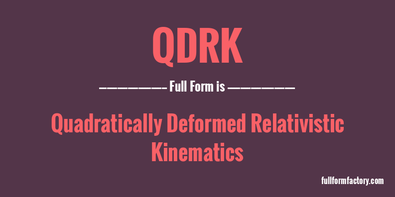 qdrk-full-form