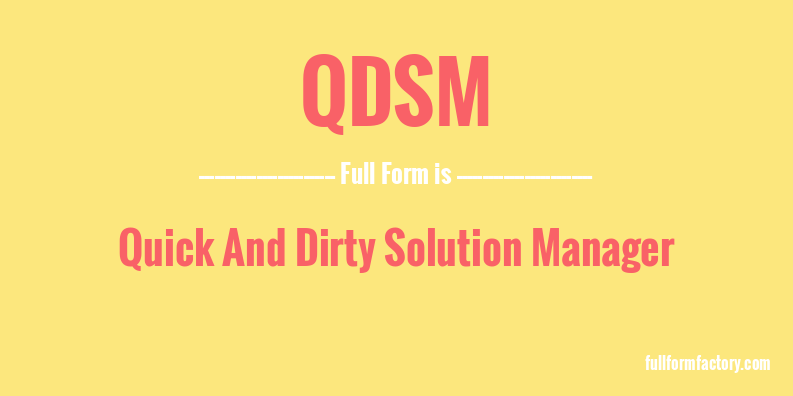 qdsm-full-form