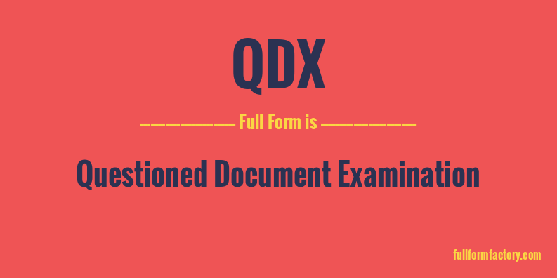 qdx-full-form