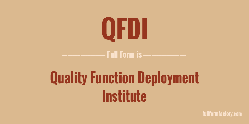 qfdi-full-form
