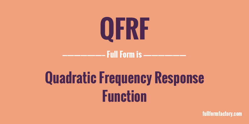 qfrf-full-form