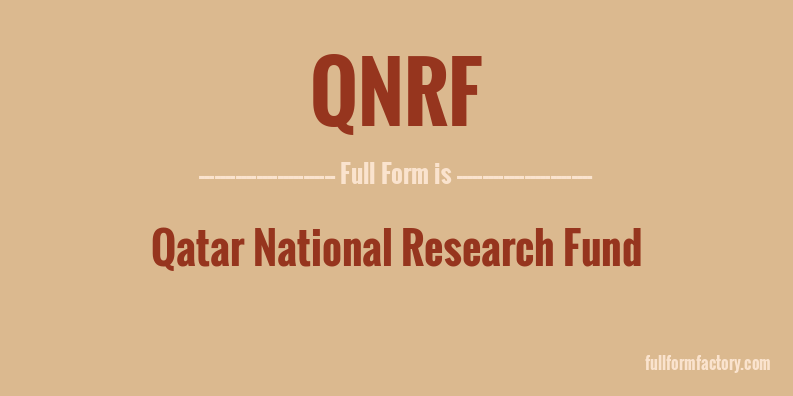 qnrf-full-form