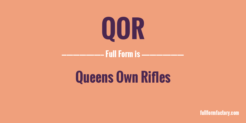 qor-full-form