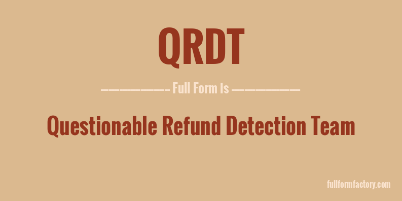 qrdt-full-form