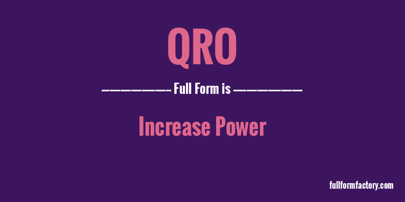 qro-full-form