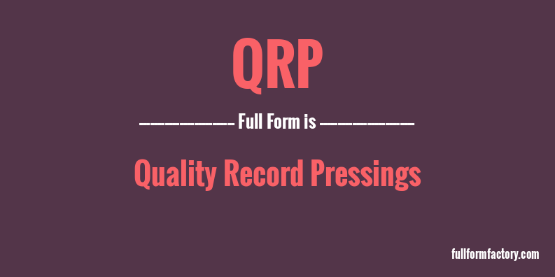 qrp-full-form