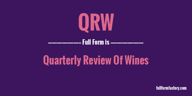 qrw-full-form
